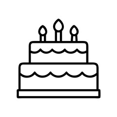 Celebration cake vector illustration: birthday cake with candles party cake dessert cake design