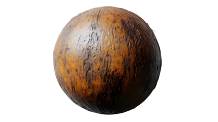 Abstract Wooden Sphere 3D Render  Texture Background Design Element