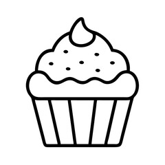 Delicious cupcake vector illustration for bakery logo design and sweet treat graphic element design