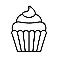 Vector cupcake illustration for bakery designs and sweet treat graphics perfect for menus and logos