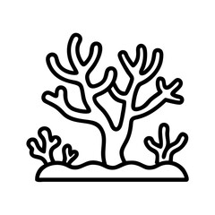 Coral reef illustration vector, ocean life drawing, underwater ecosystem, marine biology art