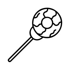 Lollipop candy vector illustration, sweet treat drawing, confectionery outline, dessert design element