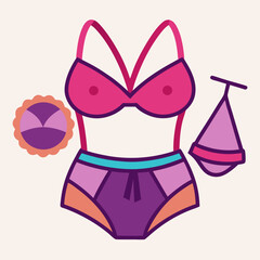 Bra  Vector icon illustration silhouette Graphics design image white background 
