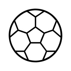 Obraz premium Soccer ball icon vector illustration football ball outline drawing sport equipment isolated design graphic 90
