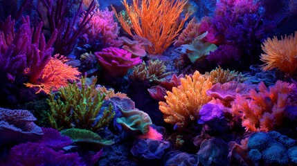 Colorful Coral Reef Underwater with Bright Colors