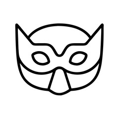 Find masquerade mask outline vector image for halloween costume party and festival celebration
