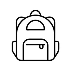 Backpack vector icon school bag rucksack travel backpack camping backpack hiking backpack line art