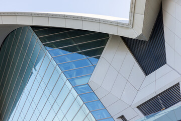 Abstract close-up view of a contemporary architectural design