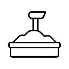 Sand box vector illustration for kids playground equipment design and outdoor play area fun time
