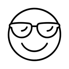Cool emoji with sunglasses vector illustration for social media and web design graphic resources