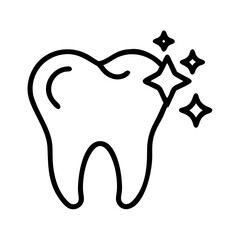 Tooth whitening dental care concept showing a sparkling clean tooth for healthy gums and teeth