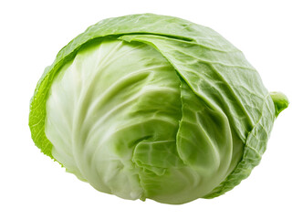 Fresh green cabbage isolated on transparent background