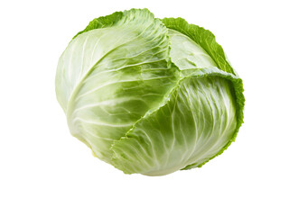 Fresh green cabbage isolated on transparent background