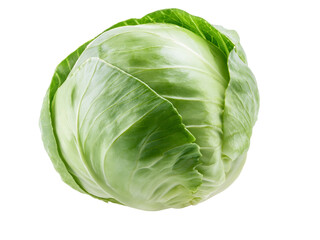 Fototapeta premium Fresh green cabbage isolated on transparent background