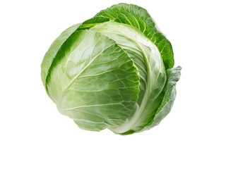 Obraz premium Fresh green cabbage isolated on transparent background