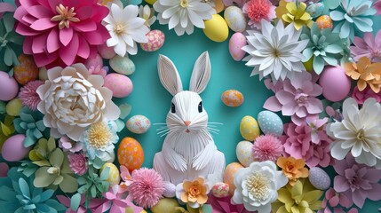 easter bunny and eggs