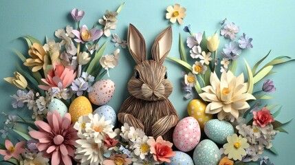 easter decoration with easter eggs