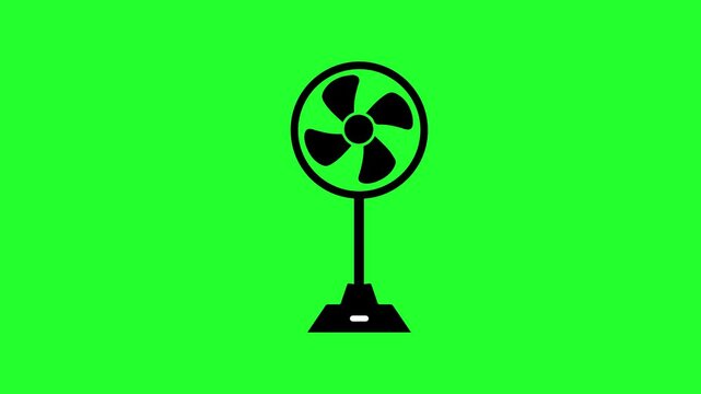 the fan rotates, the fan blades rotate