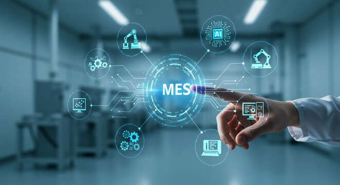 MES System Manufacturing Execution System Digital Innovation Smart Factory Future Tech