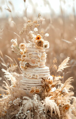Close picture of a set up boho wedding table