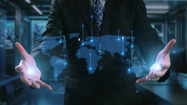 Business person engages in networking, building valuable connections. Effective people networking strategies to broaden professional network and opportunities UUID