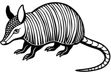 Armadillo Wildlife Silhouette