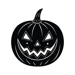 Isolated Jack O Lantern on White Background For Hallowen