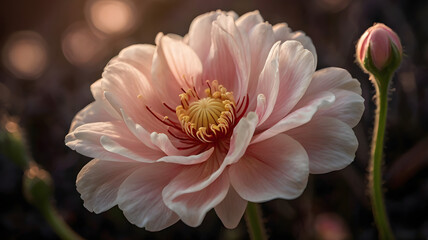 pink and white flower
