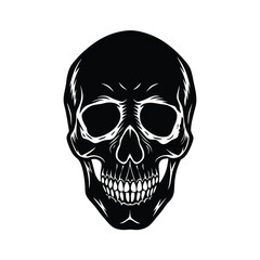 Isolated Skull on White Background For Hallowen