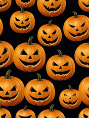 Pumpkins. Halloween pumpkin. Pumpkins with cut out scary physiognomy. .
