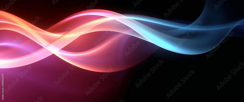 Aufkleber abstract light trails flowing in an elegant design