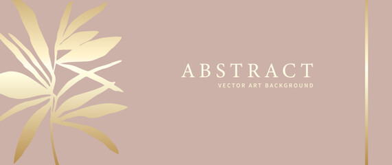 Abstract elegant design with gold pattern on pink background. Premium vector illustration for invitation, flyer, cover, luxe invite, business banner, prestigious voucher, social media, ads.