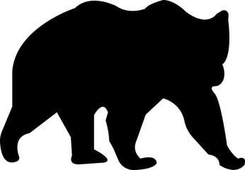 vector bear silhouette, wild, animal, dangers