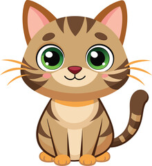 Happy cat with big eyes