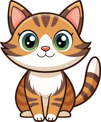 Happy cat with big eyes