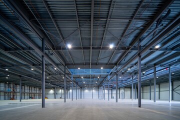 Large modern empty storehouse