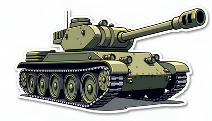 Cartoon 3D tank icon in PNG