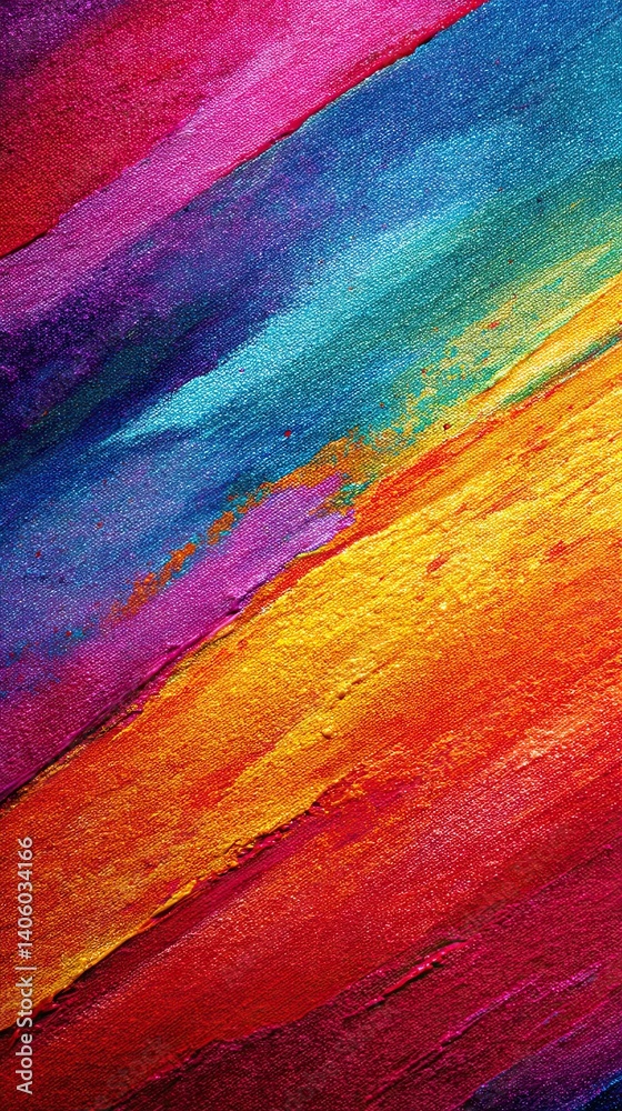 Poster vibrant abstract acrylic painting with glittery texture for a dynamic visual experience