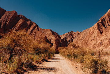canyon archaeological remains Devil's Throat, Atacama Desert, Andes Mountains, San Pedro de Atacama, Chile,