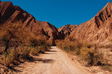 canyon archaeological remains Devil's Throat, Atacama Desert, Andes Mountains, San Pedro de Atacama, Chile,