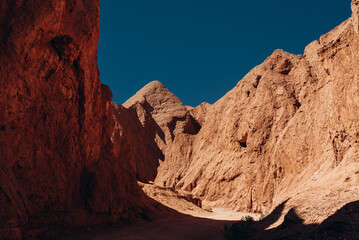 Fototapeta premium canyon archaeological remains Devil's Throat, Atacama Desert, Andes Mountains, San Pedro de Atacama, Chile,