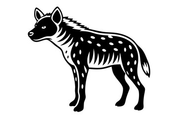 Obraz premium hyena line silhouette drawing