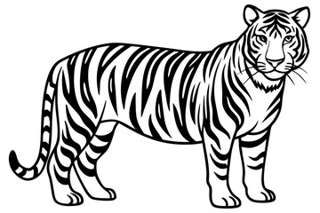 Obraz premium simple tiger silhouette