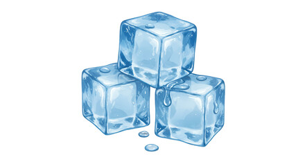 Isolated ice cubes