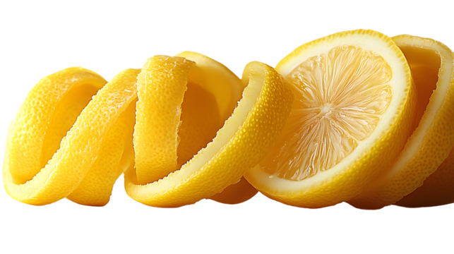 Slices of lemon citrus fruit zest yellow juicy background food photography ingredient v