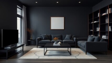 Fototapeta premium Dramatic Lounge Design with Sculptural Form