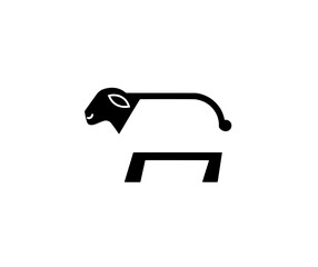 Elegant engraving of a stylized sheep with a minimalist design for artistic expressions and creative projects