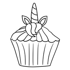 cupcake vector illustration