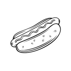 hot dog vector illustration