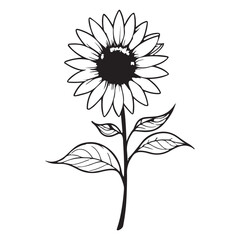 Simple sunflower vector art